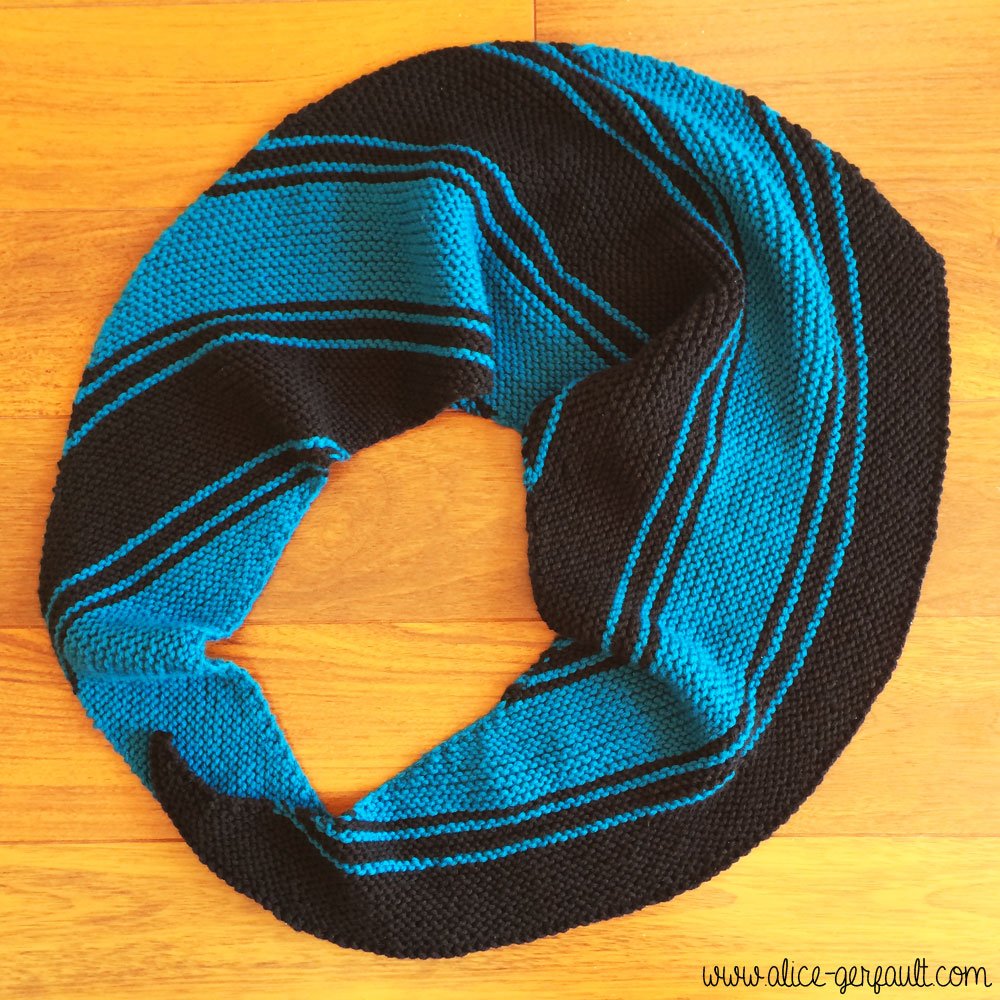 Echarpe-Châle Toudou, tricot par Alice Gerfault