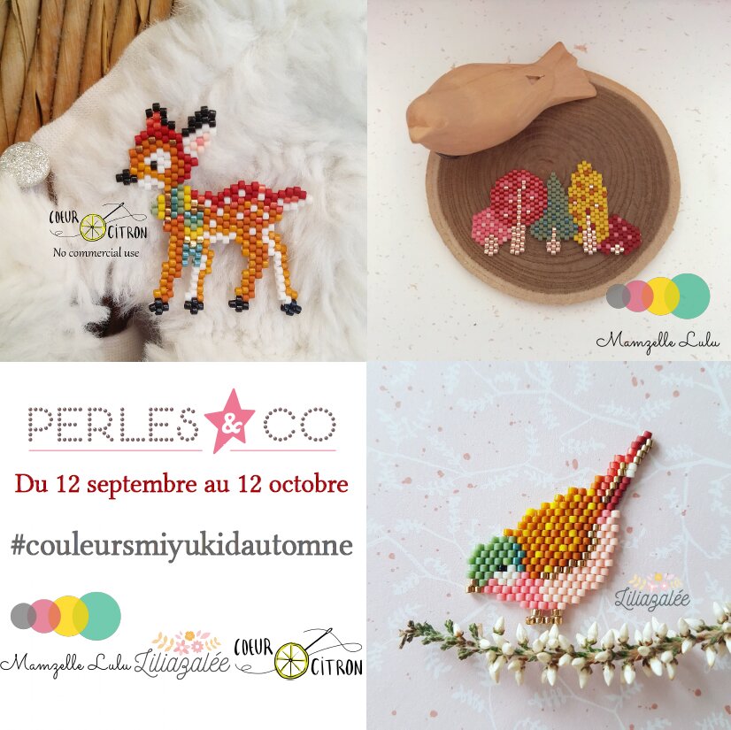 Challenge Couleurs Miyuki d'Automne, DIY par Alice Gerfault