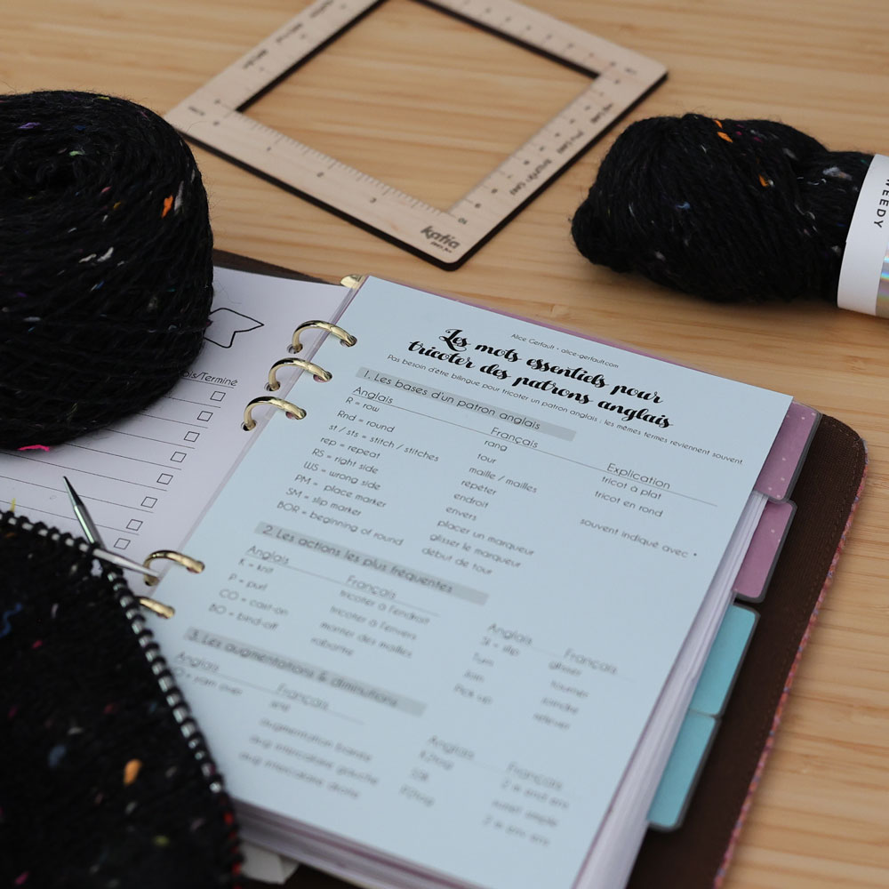 Lexique Tricot Anglais/Français — photo d'ambiance